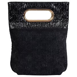 Clutch Louis Vuitton Motard Afterdark in camoscio nero, usato