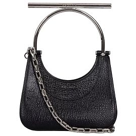 NWOB Alexander McQueen T-Bar Black Leather Mini Bag Pre-owned