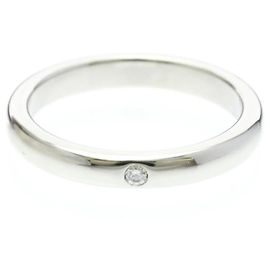 Tiffany & Co. Elsa Peretti 1 Diamond Stacking Band 950 Platinum with Diamond
