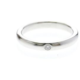 Tiffany & Co. Elsa Peretti 1 Diamant Stacking Ring 950 Platin mit Diamant