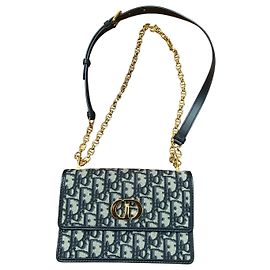Dior Caro Bolsa de Ombro Tela Jacquard Dior Oblique