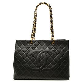 Borsa Shopping Chanel Grand CC Caviar Timeless XL Nera