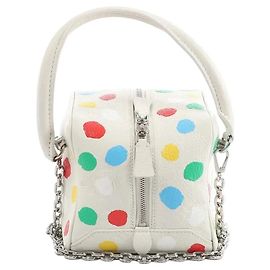 Louis Vuitton x Yayoi Kusama quadratische Handtasche aus Leder in Weiß
