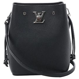 Borsa a tracolla Louis Vuitton LockMe in Black