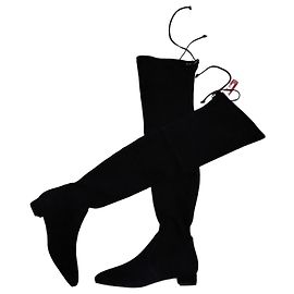 Botas altas de ante negras Stuart Weitzman