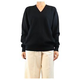 Crimson Pull à col en V en cachemire noir - taille L