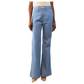 Veronica Beard Blue Crosbie High-Rise Wide-Leg Jeans - size UK 8