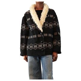Isabel Marant Etoile Cappotto Qayla nero - taglia UK 6
