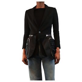 Givenchy Schwarze technische Jacke mit Multi-Zip-Details - size UK 8