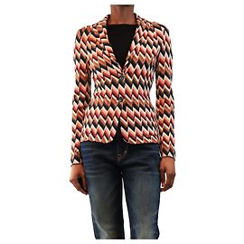 Missoni Chaqueta de punto chevron marrón - size UK 6