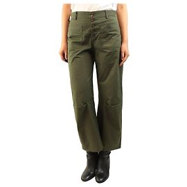 G. Kero Pantalones de algodón con bolsillos verdes - size UK 10