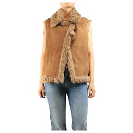 Mackage Gilet in pelle di pecora marrone - taglia M