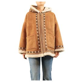 Autre Marque Brown Valley Shearling-Mantel - One size