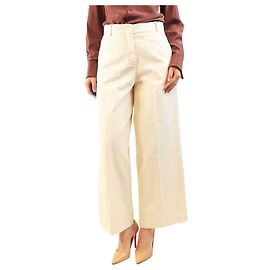 Weekend Max Mara Jeans a gamba larga crema - taglia UK 10