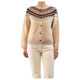 Weekend Max Mara Cardigã fairisle neutro - size M