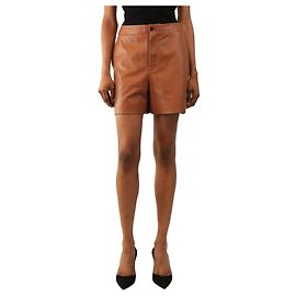 Ralph Lauren Shorts de couro tan - size UK 4