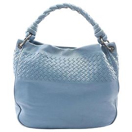 Bottega Veneta Borsa a tracolla in pelle Intrecciato blu