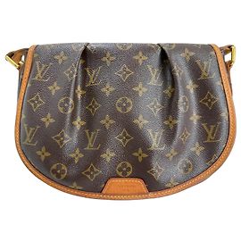 Borsa Louis Vuitton Menilmontant PM Logo Monogram Brown
