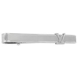 Alfinete de gravata Louis Vuitton em metal prateado