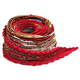 Hermès Lenço Hermes Pleated Carre DIES ET HORE para mulher