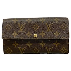 Louis Vuitton Monogram Pochette Portemonnaie Credit Long Wallet