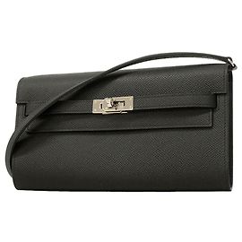Hermès Portafoglio Hermes Kelly To Go in pelle Epsom nera