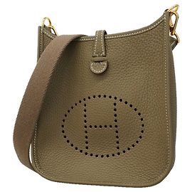 Hermès Borsa a tracolla Hermes Evelyne TPM in Etoupe Gray