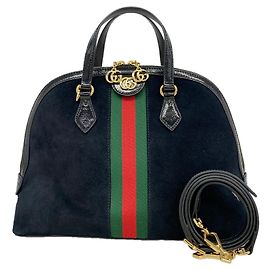 Borsa 2-Way Gucci Ophidia in camoscio nero
