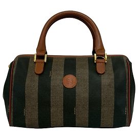 Fendi Brown Pequin Boston