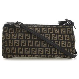 Pochette Fendi in tela Zucchino marrone