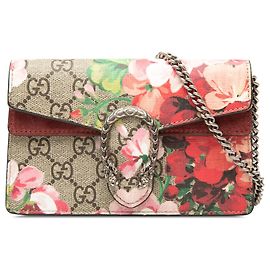 Gucci Mini Borsa a Tracolla Dionysus GG Supreme Blooms Beige