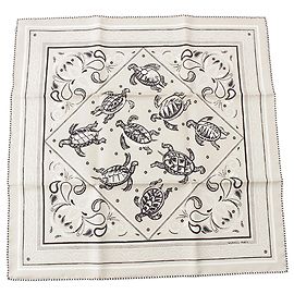 Hermès Bandana in seta Les Tortues Brown 55