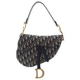 Dior Saddle Bag aus blauer Oblique Canvas