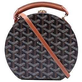 Borsa Hatbox Trunk Goyardine Marrone Goyard