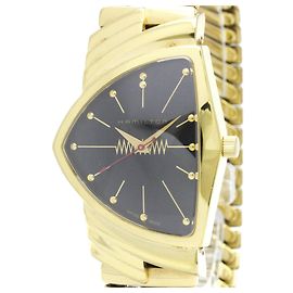 Autre Marque Hamilton Ventura Gold Plated Quartz Men's Watch H244710