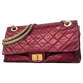 Borsa a tracolla Chanel in pelle Bordeaux
