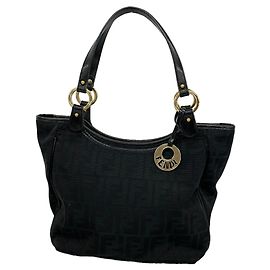 Bolso Tote Fendi Zucca de lona de nylon en negro