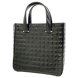 Borsa Tote Chanel in pelle verniciata nera