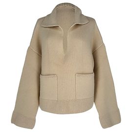 Chaqueta de punto de ochos Khaite en cashmere beige