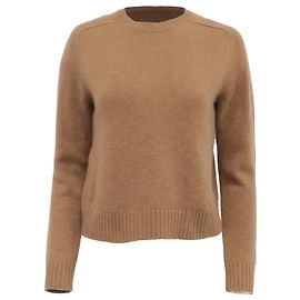 Nili Lotan Strickpullover mit Rundhalsausschnitt aus brauner Merinowolle