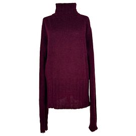 Maglione a collo alto Ann Demeulemeester in lana di alpaca rossa