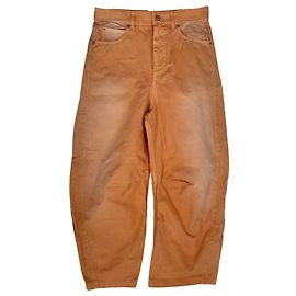 Calças Barrel Wideleg Loewe em algodão laranja