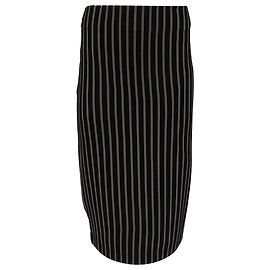 Falda lápiz de raya diplomática Max Mara en viscosa negra