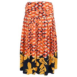 Dries Van Noten bedruckter plissierter Midirock aus mehrfarbiger Seide