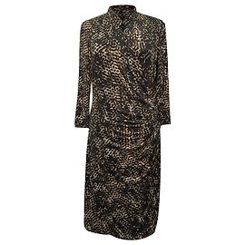 Abito midi stampato Max Mara in viscosa multicolore