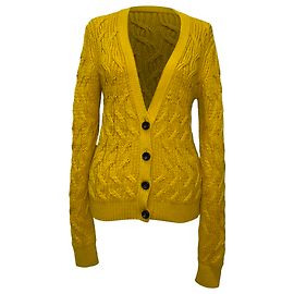 Autre Marque Emilia Wickstead geknöpfter Cardigan aus gelener Seide