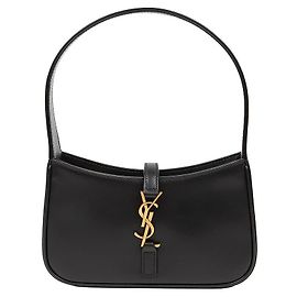 Borsa a mano Saint Laurent Le 5 A 7 in pelle nera