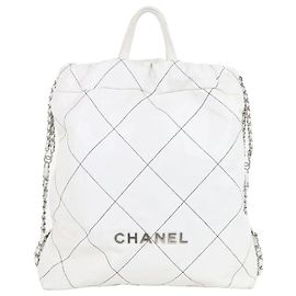 Zaino Chanel bianco in pelle