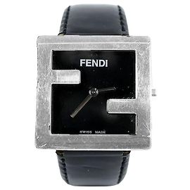 Fendi Relógio de Quartzo em Aço Esmaltado Preto