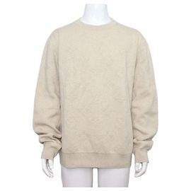 Louis Vuitton T-shirt in maglia pullover da uomo con monogramma in rilievo